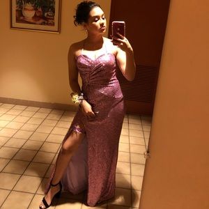 Fabiana size 6 Long sequin Prom Dress with Slit